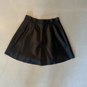 Y-A-S Black Faux Leather Skirt